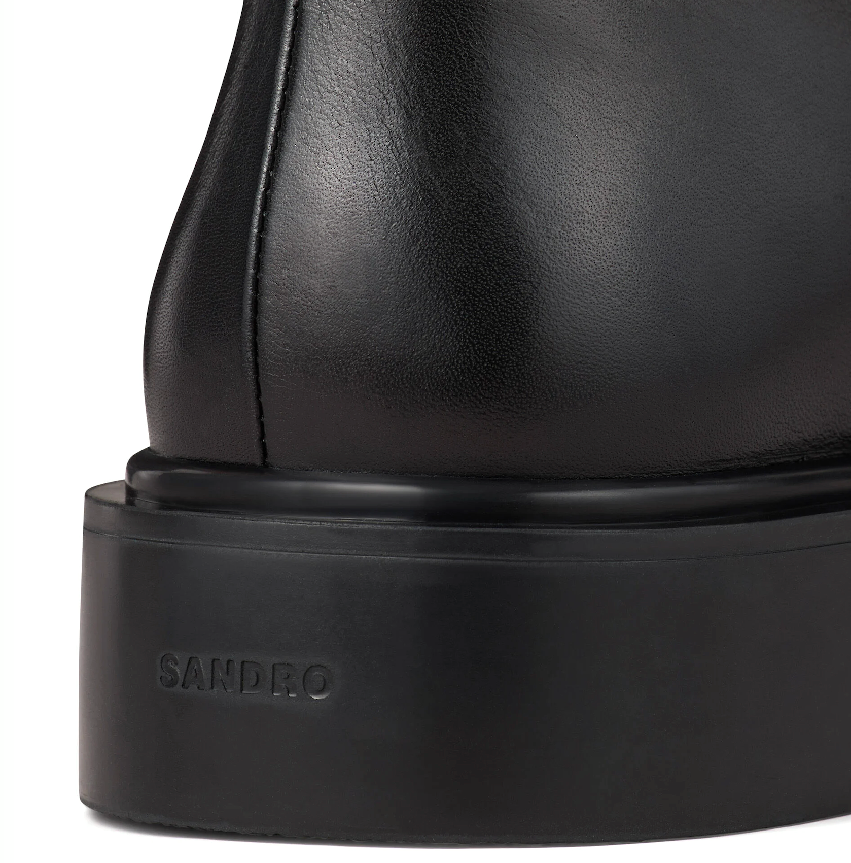 Sandro Zipped Leather Ankle Boots