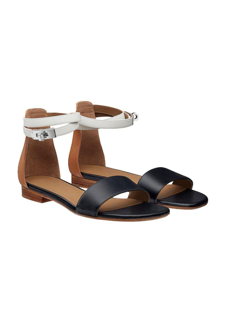 Tri-Colour Leather Baia Sandals