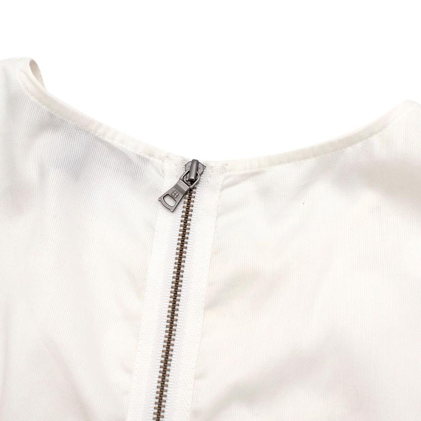 BCBG Max Azria White Lace-Front Shanine Top