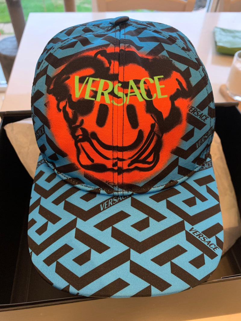 Kids Blue Grecca Print Baseball Cap