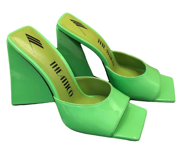 The Attico Green Devon Mules
