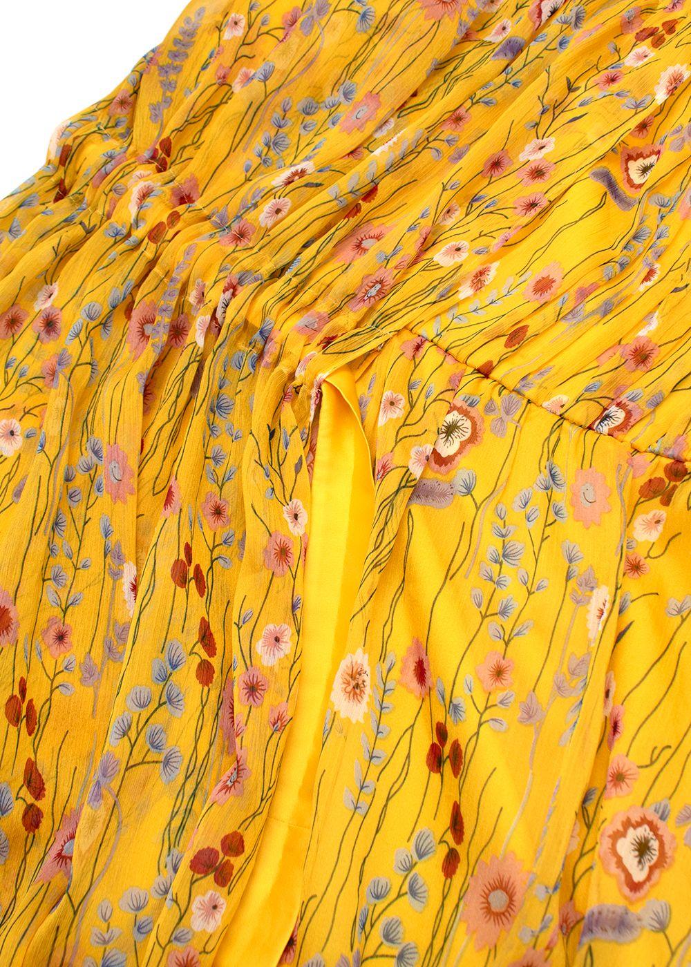 Alexis Pleated One-Shoulder Floral Dress