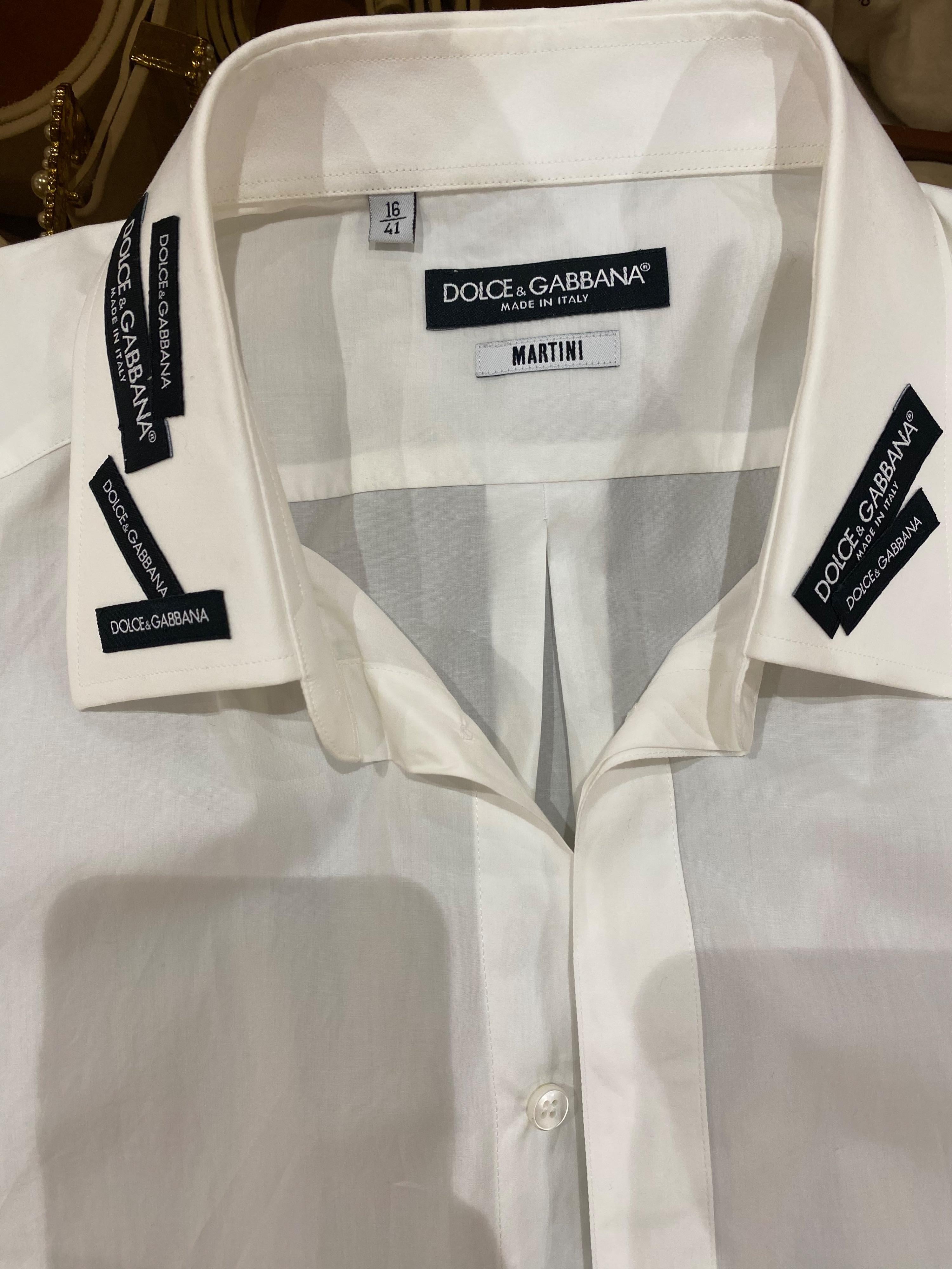 White Cotton Martini Shirt