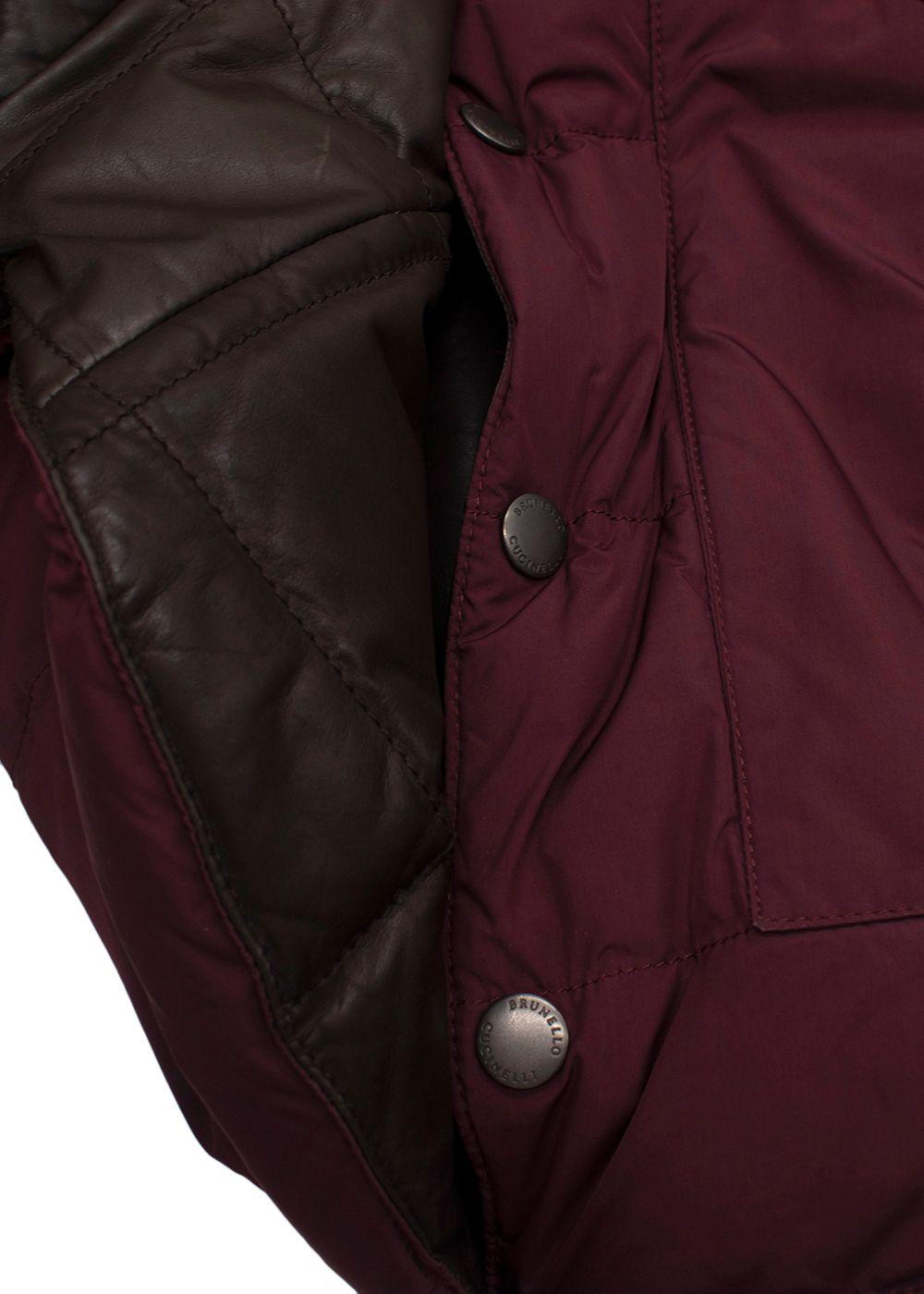 Brunello Cucinelli Brown And Burgundy Reversible Gilet
