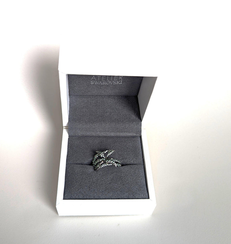 Atelier Swarovski x Stephen Webster Gold, Lab-Grown Diamond and Sapphire Bamboo Ring