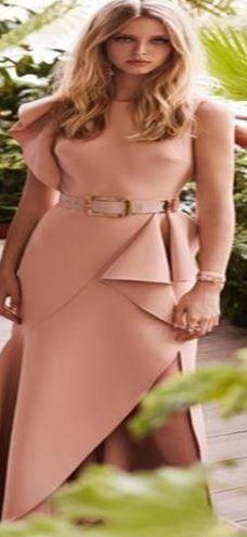 Elie Saab Light Pink Midi Dress