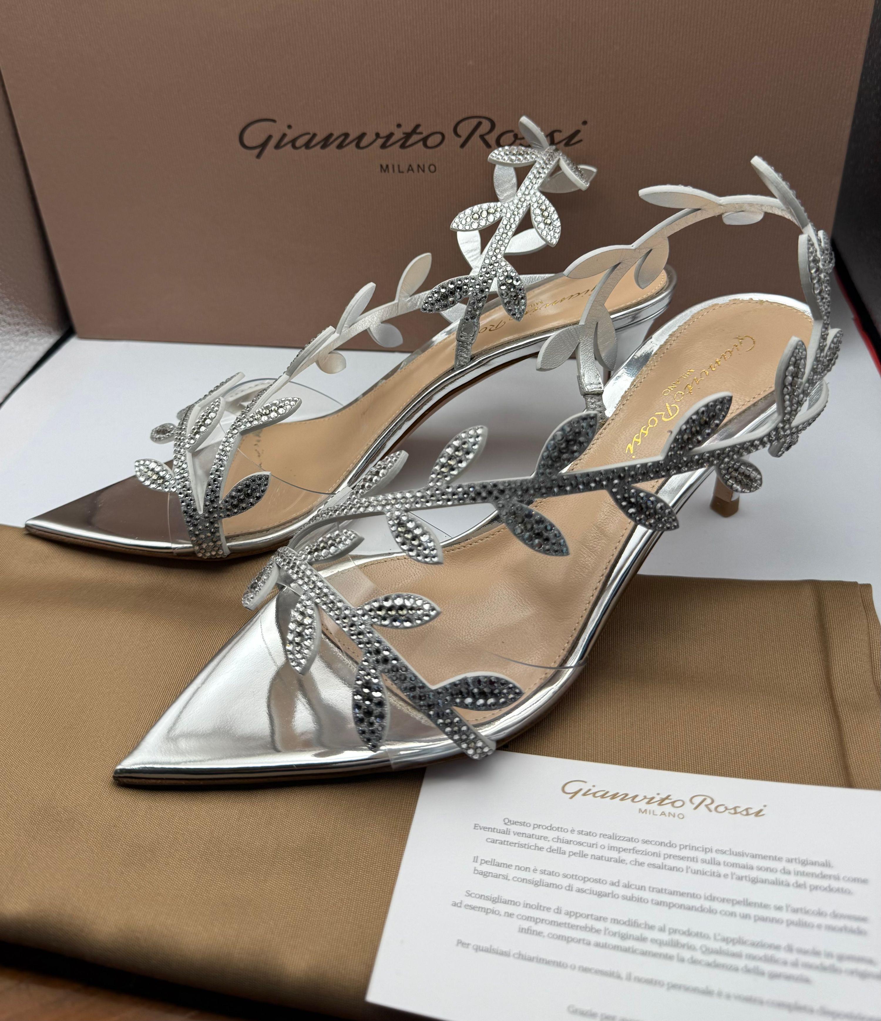 Embellished Silver Flavia Sandals