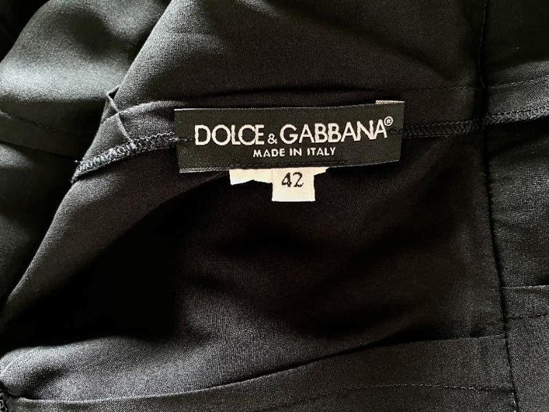 Dolce & Gabbana black & white lace longsleeve dress
