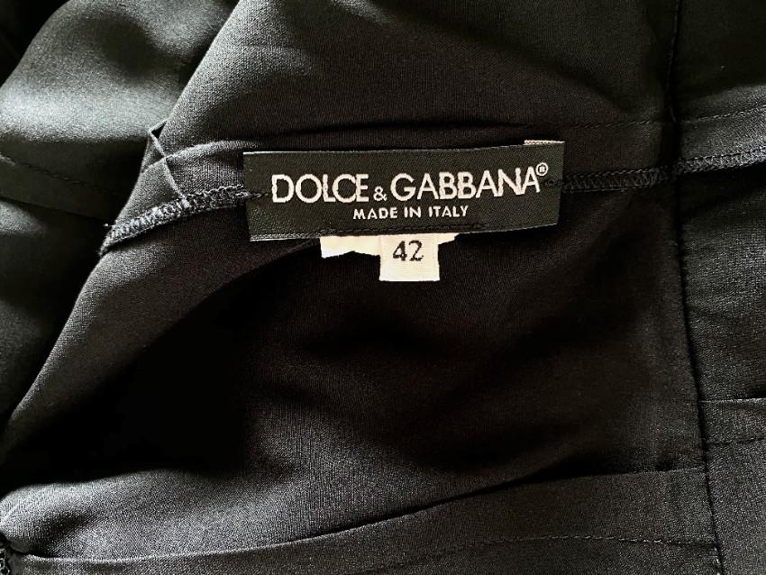 Dolce & Gabbana black & white lace longsleeve dress