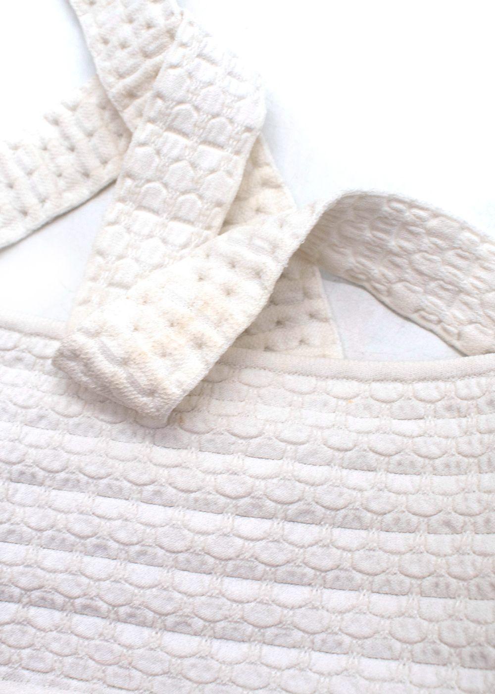 White Sleeveless Knitted Dress