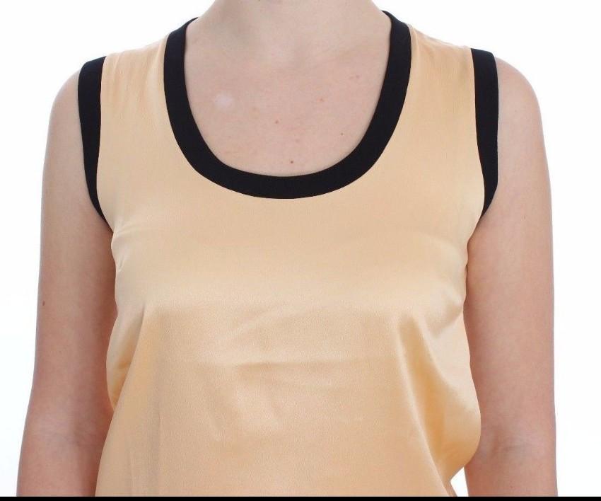 Dolce & Gabbana pale orange silk vest top