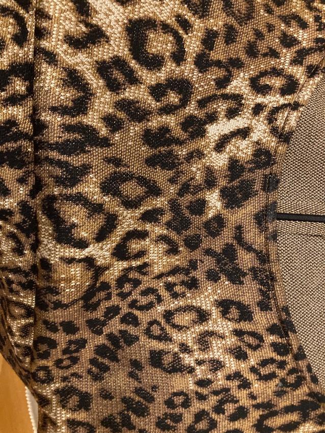 St. John Leopard Print Wool Blend Jersey Dress