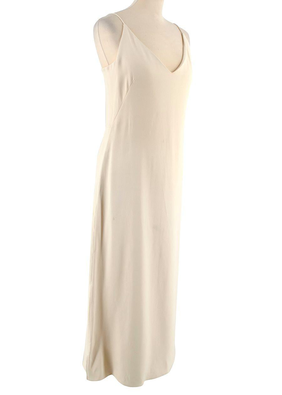 Cream Chiffon Sleeveless Dress