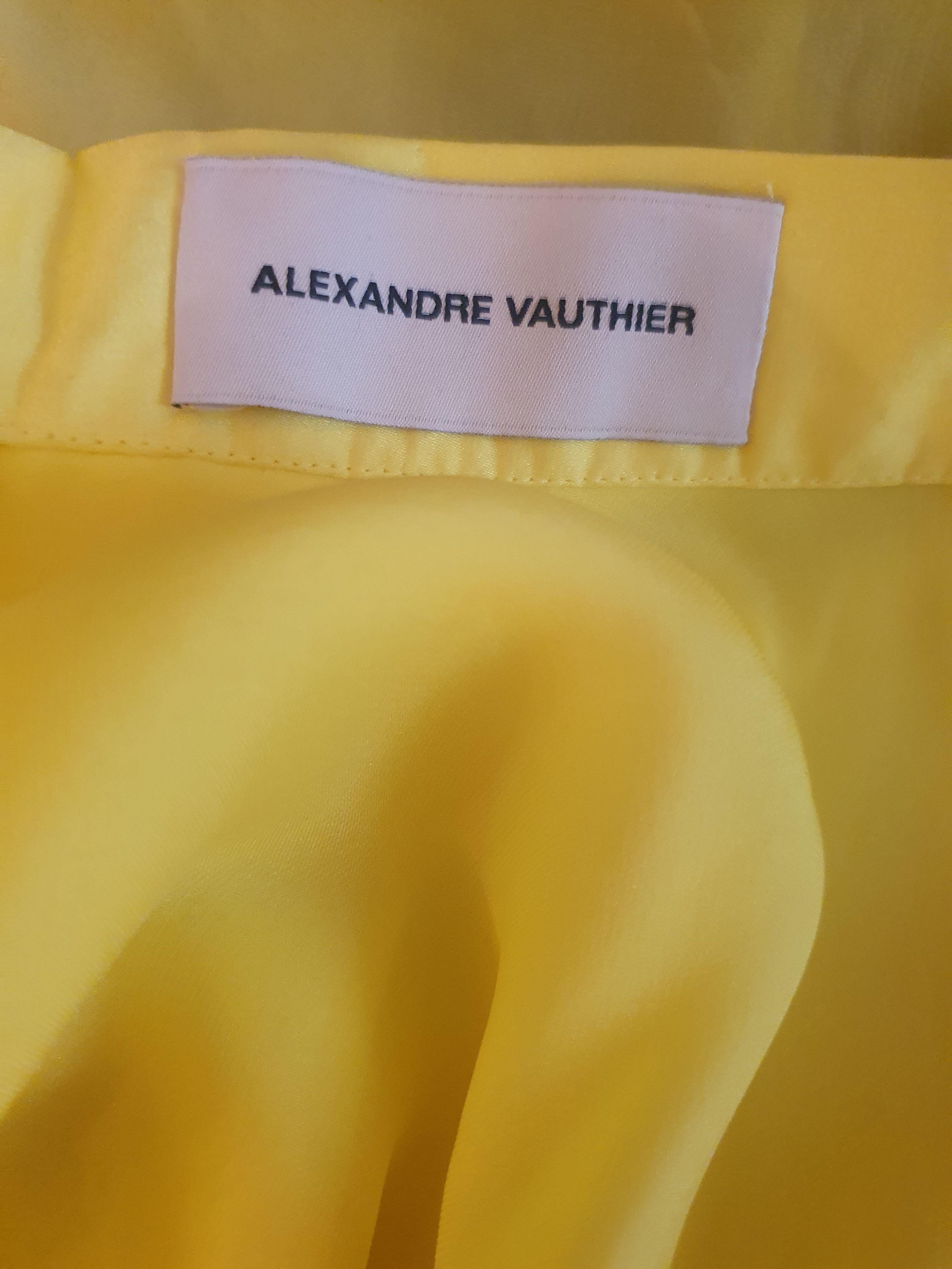 Yellow Ruffled Asymmetric Skirt