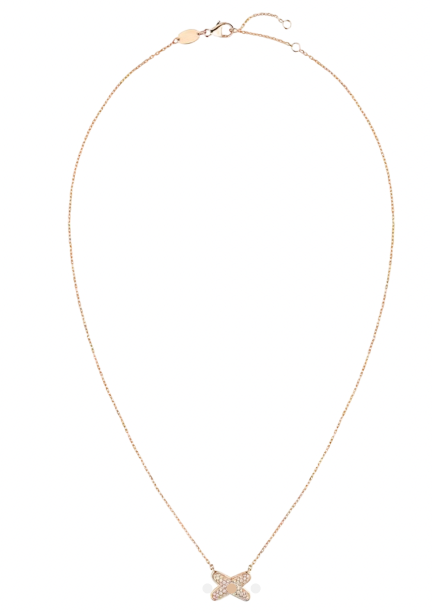 Rose Gold Jeux de liens Pendant Necklace