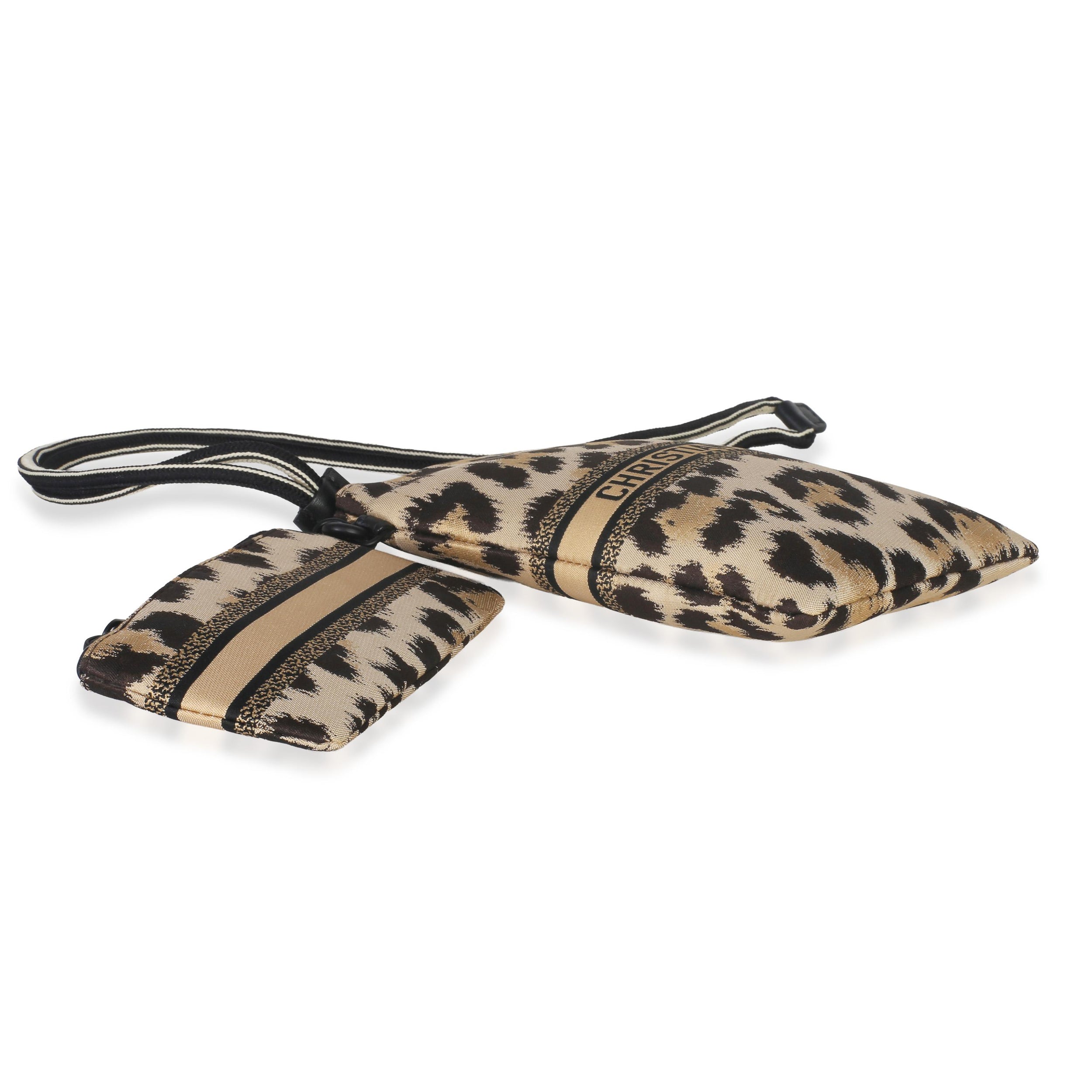 Christian Dior Leopard Technical Fabric DiorTravel Pouch Set