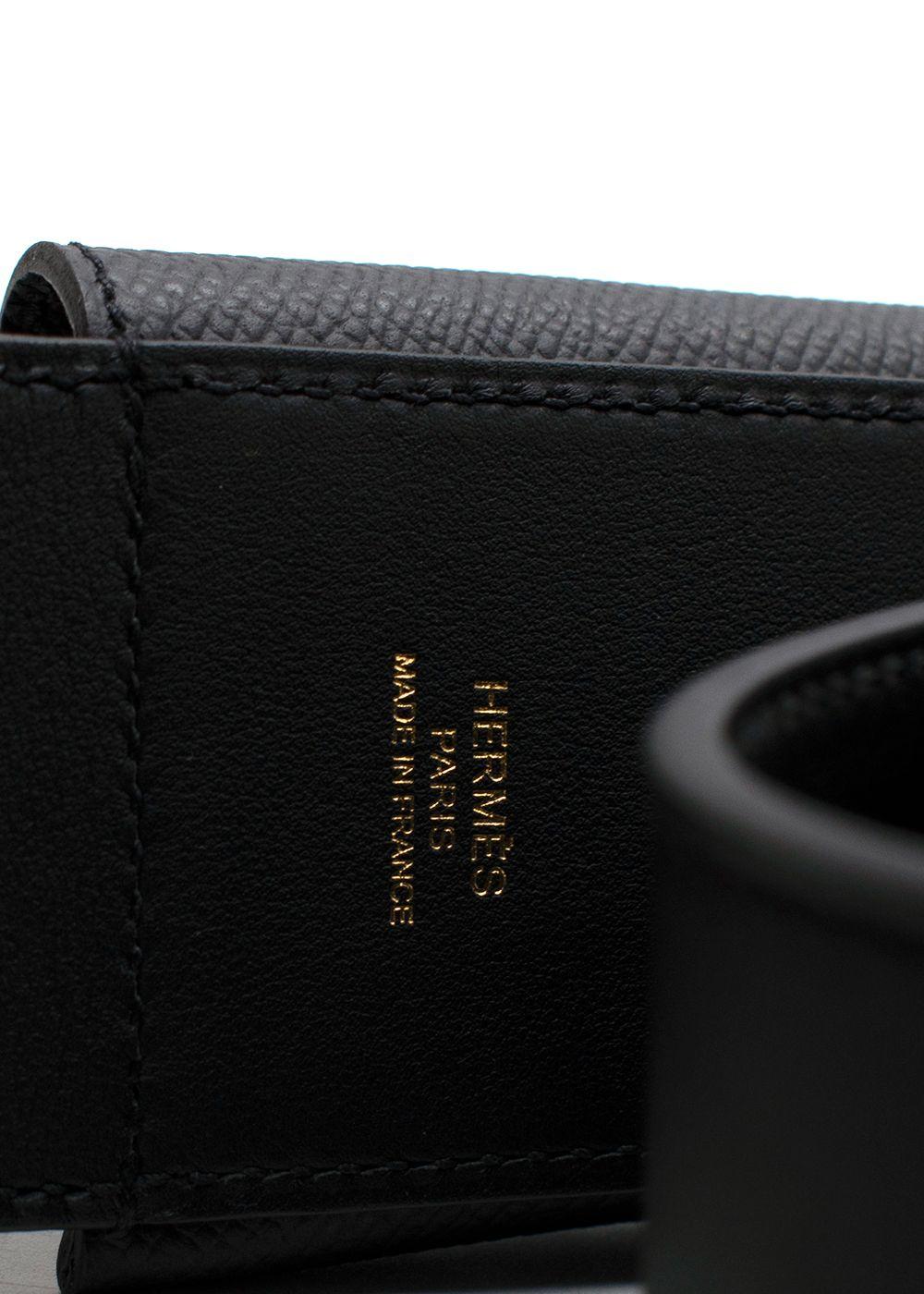Hermes Noir Kelly Pocket Bag Strap with Gold Hardware