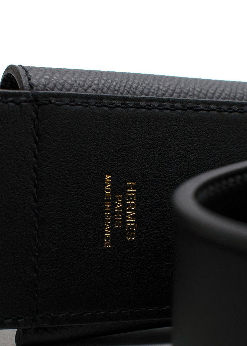 Hermes Noir Kelly Pocket Bag Strap with Gold Hardware