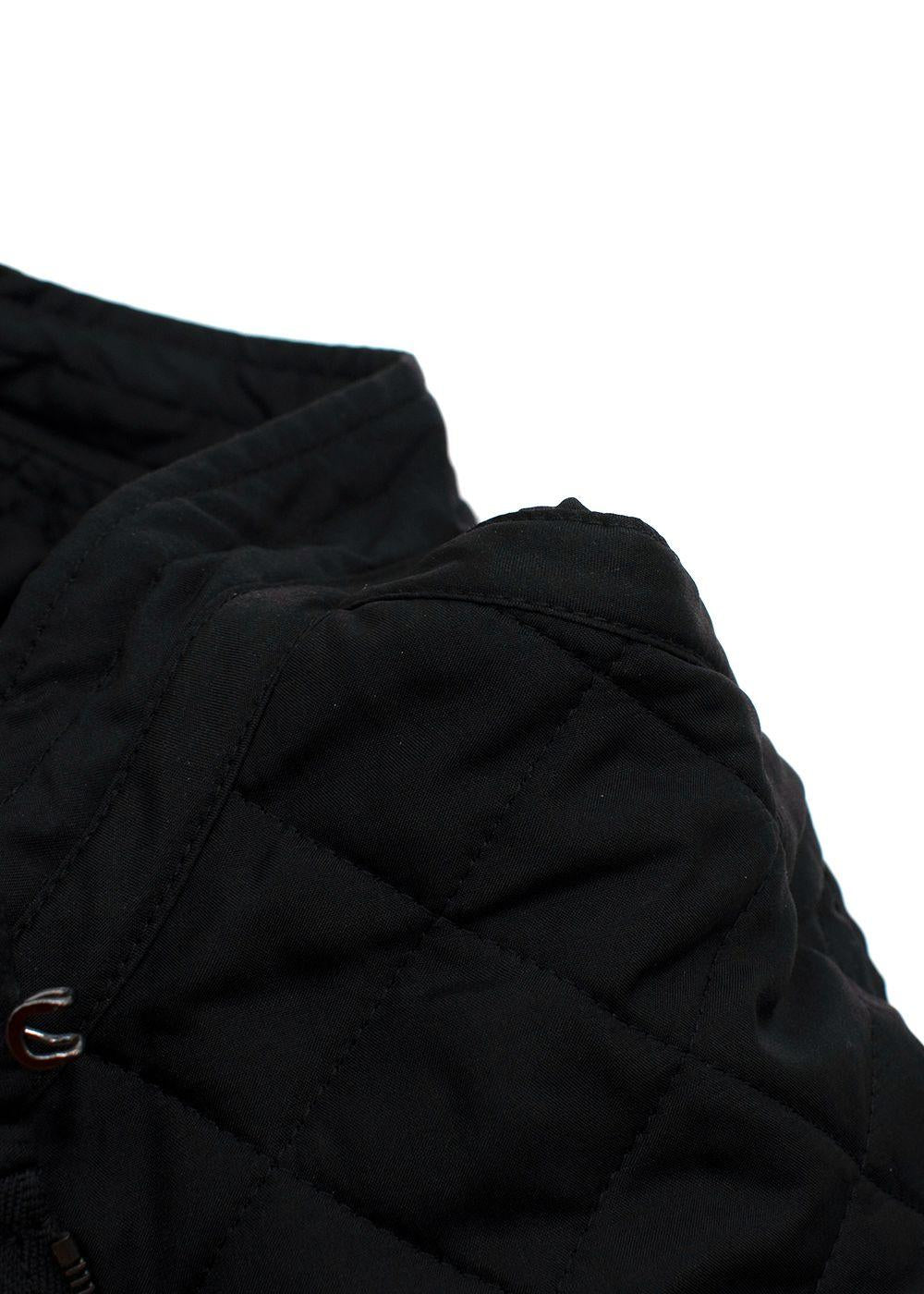 Dior Black Quilted Zip Front Jump Suit