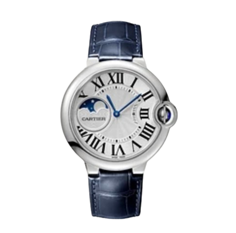 37mm Ballon Bleu de Cartier watch with Blue Alligtaor Strap