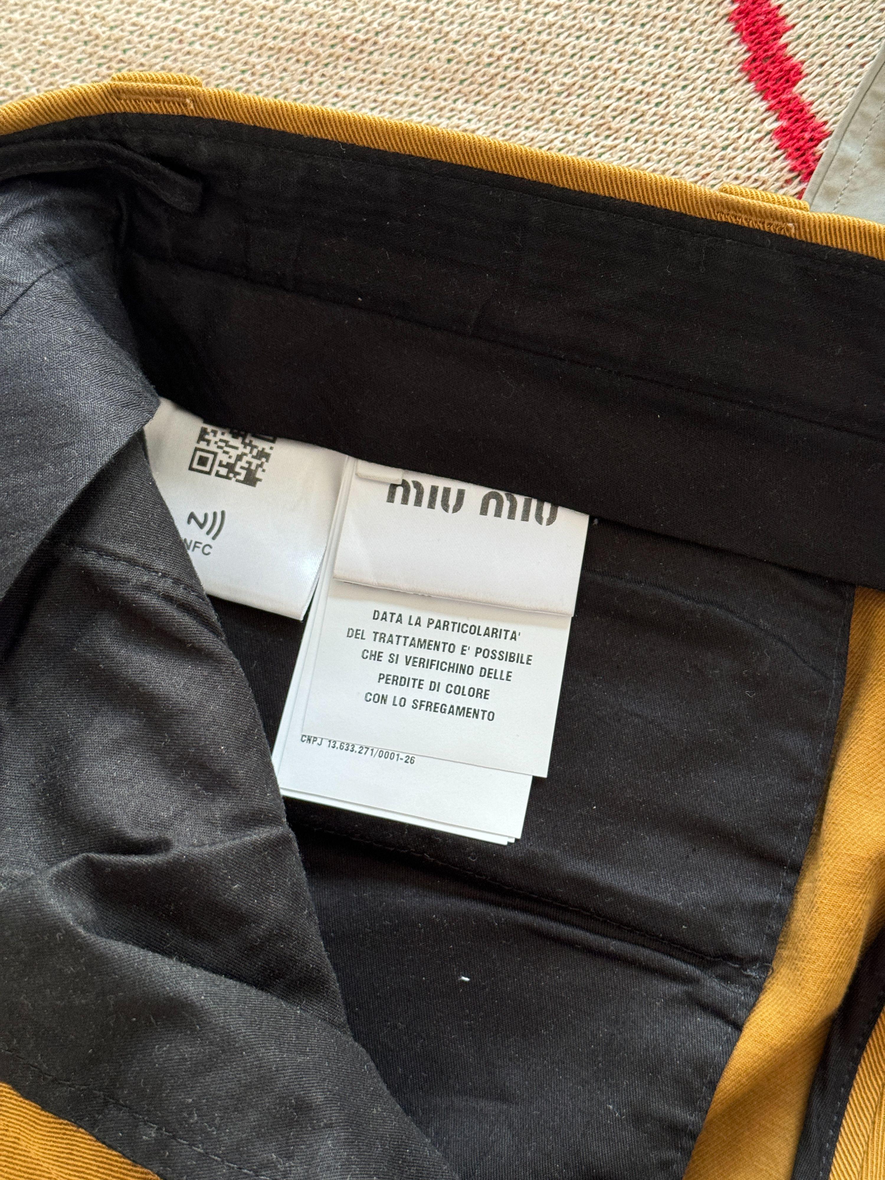 MiuMiu Mustard Cotton Chinos