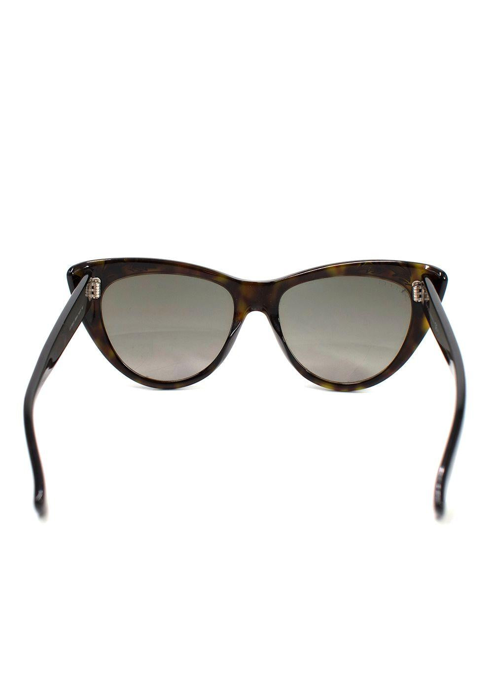Gucci Brown Tortoiseshell Cat Eye Sunglasses
