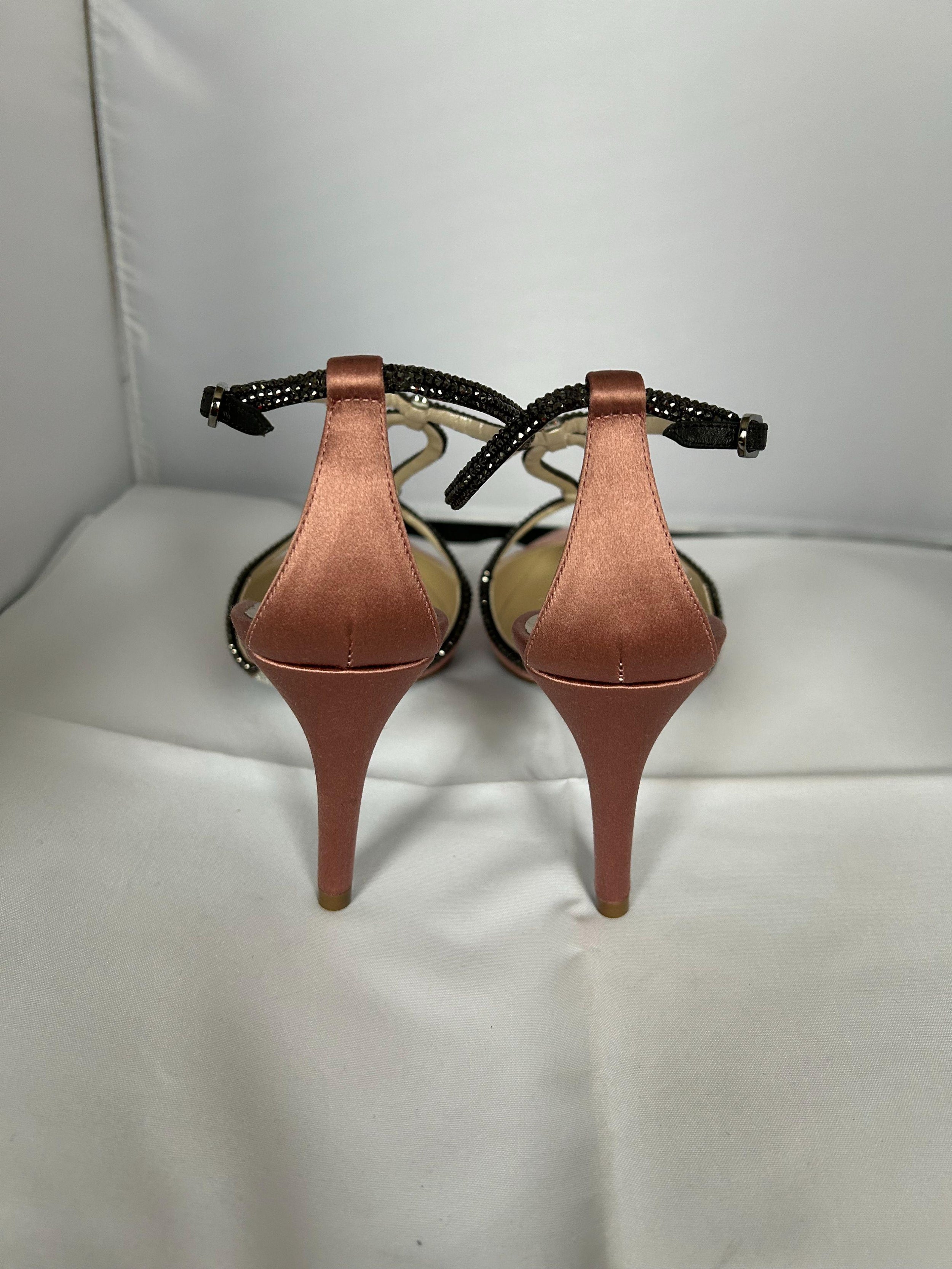 Rene Caovilla Pink Satin Heels