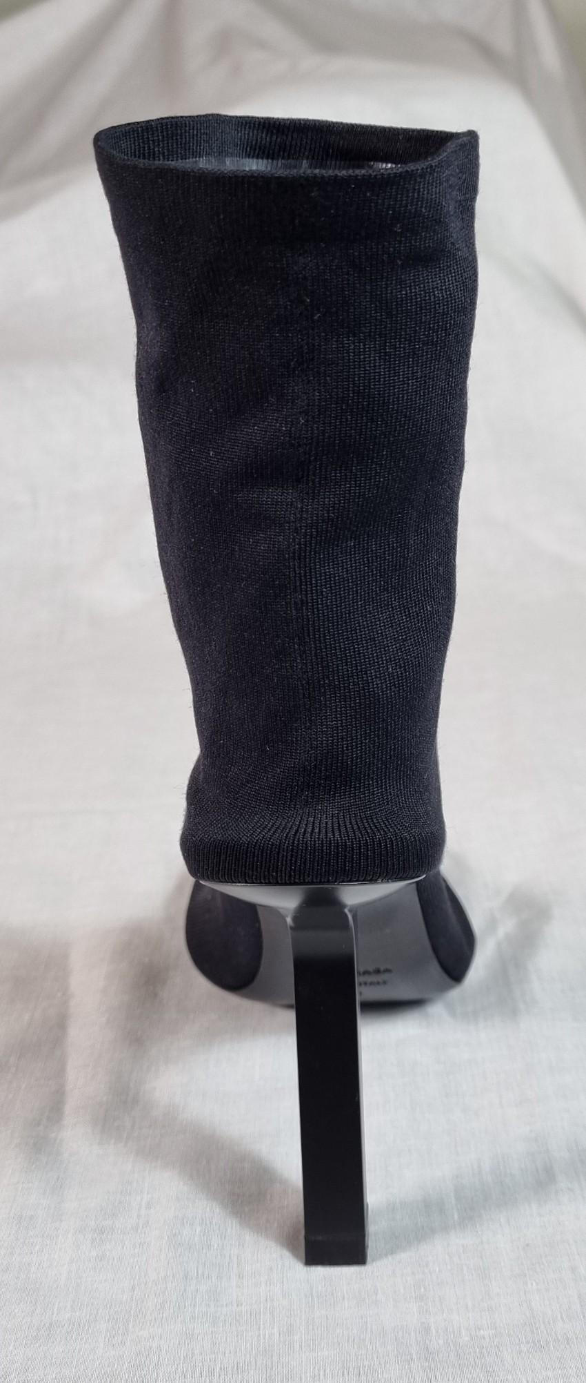 Balenciaga Black Stretch Knit Sock Boots