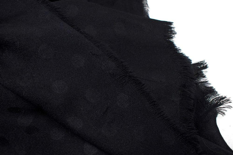 Balenciaga Black Polka Dot Scarf