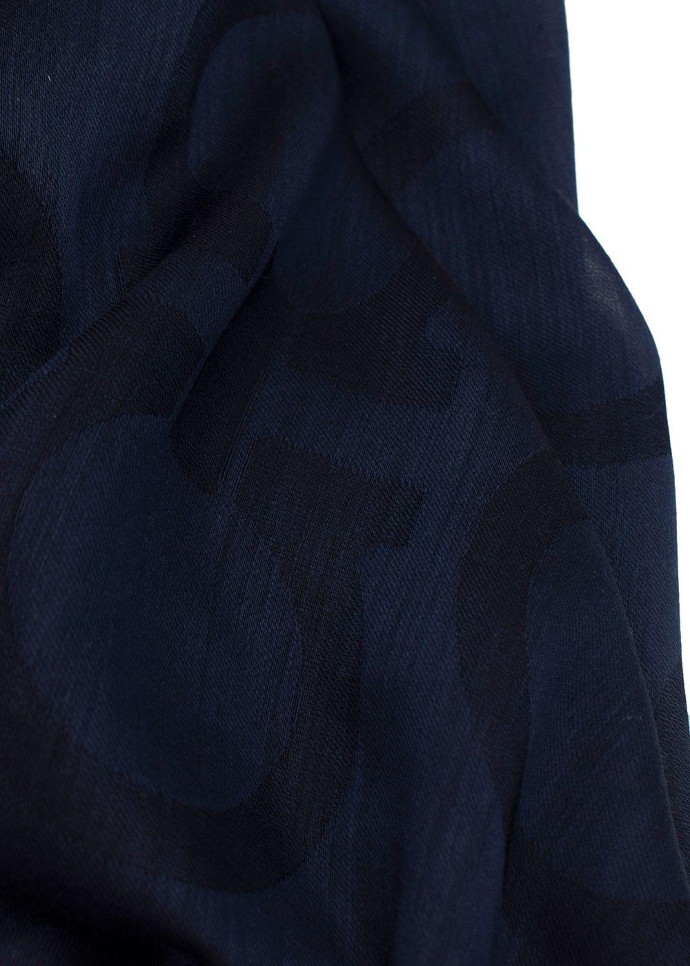 Blue Gancini Print Scarf