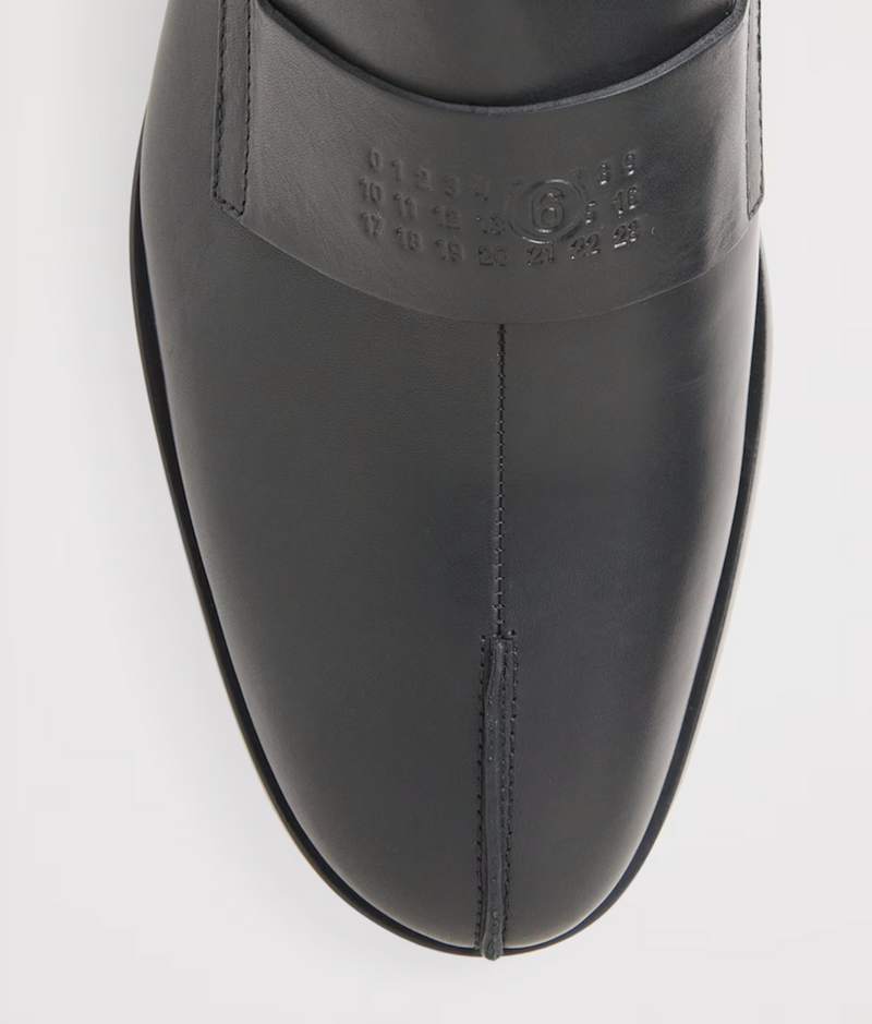 MM6 Maison Margiela Leather Debossed Logo Loafers