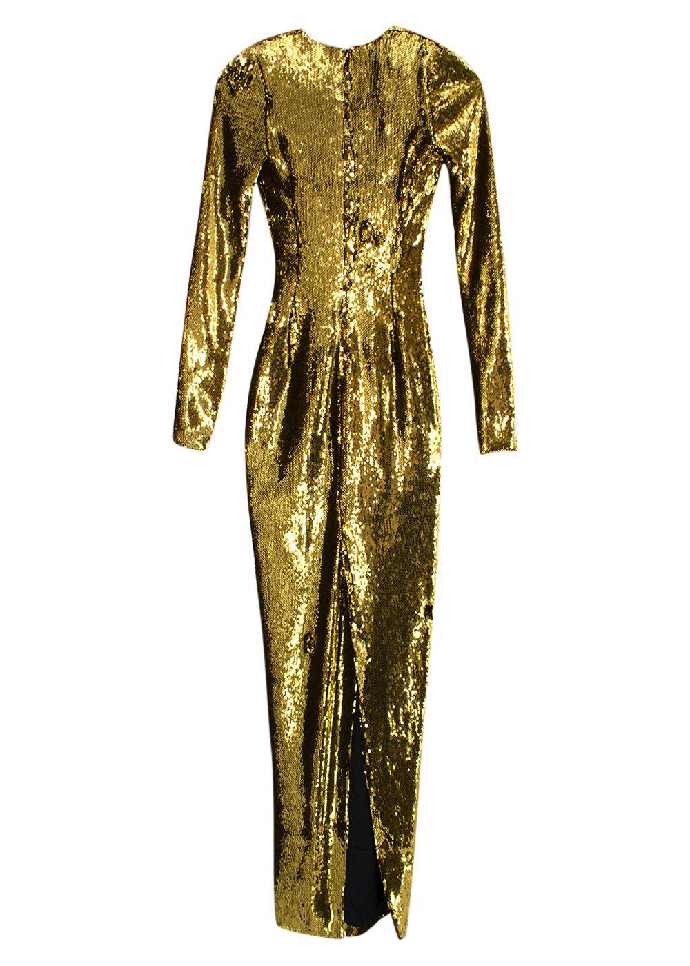 Alexandre Vauthier gold sequin gown