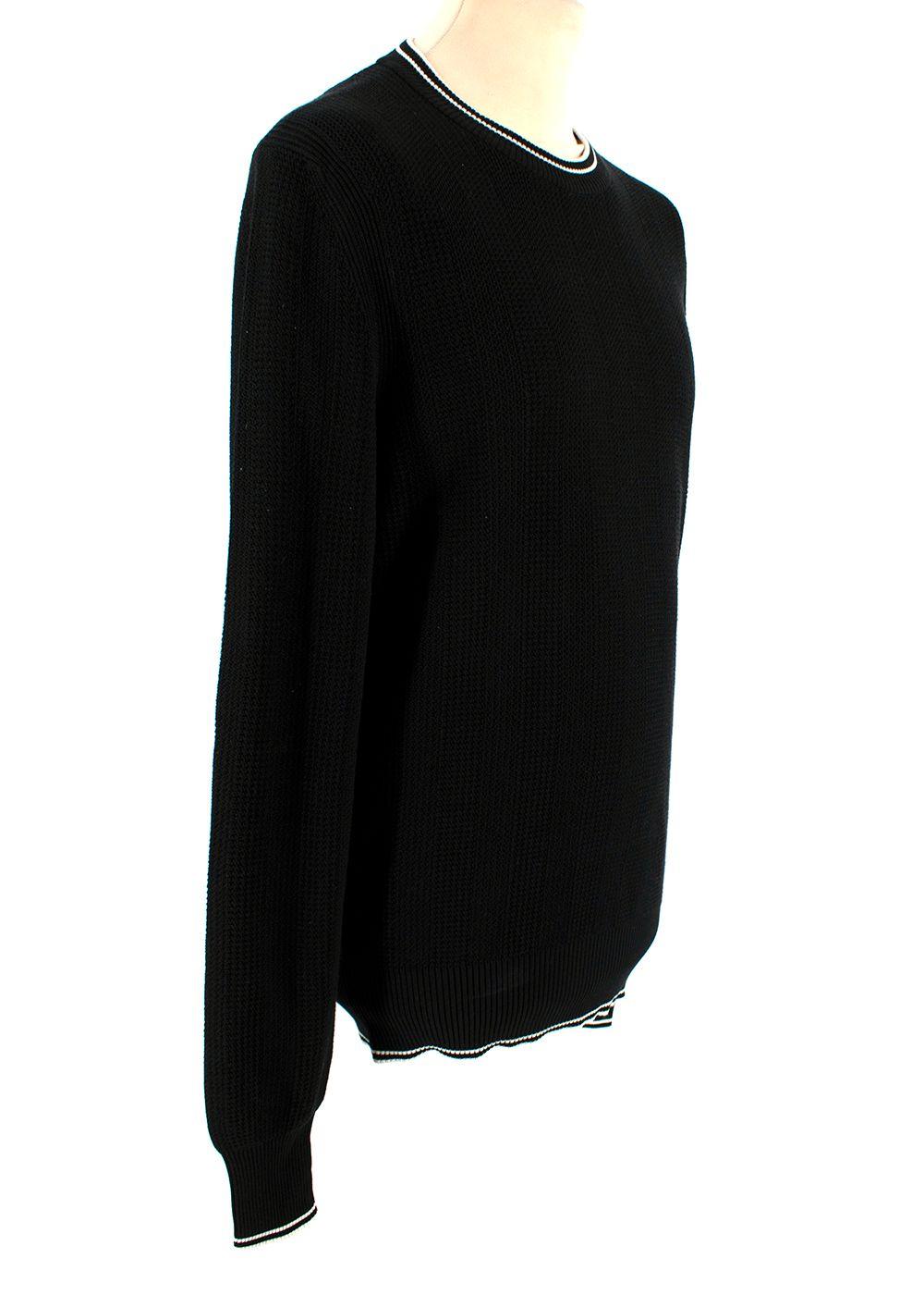 Tom Ford Black Silk & Cotton Knitted Jumper