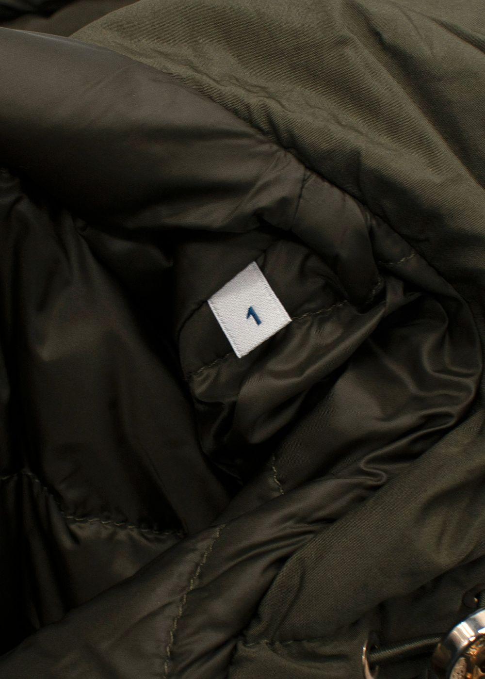Moncler Green Ruched Luxembourg Parka