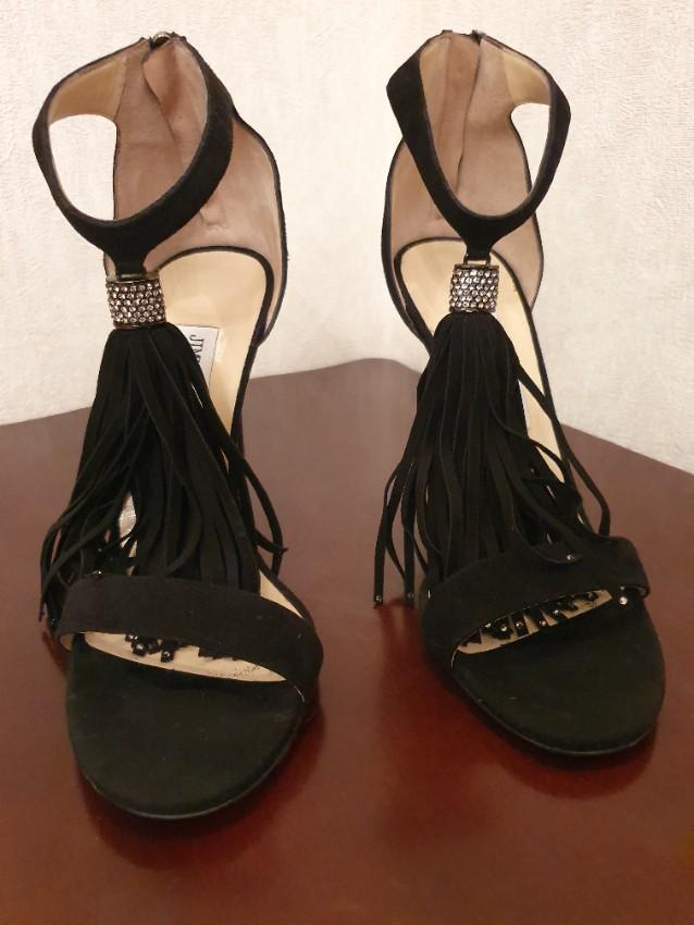 Jimmy Choo Viola crystal-embellished suede sandals