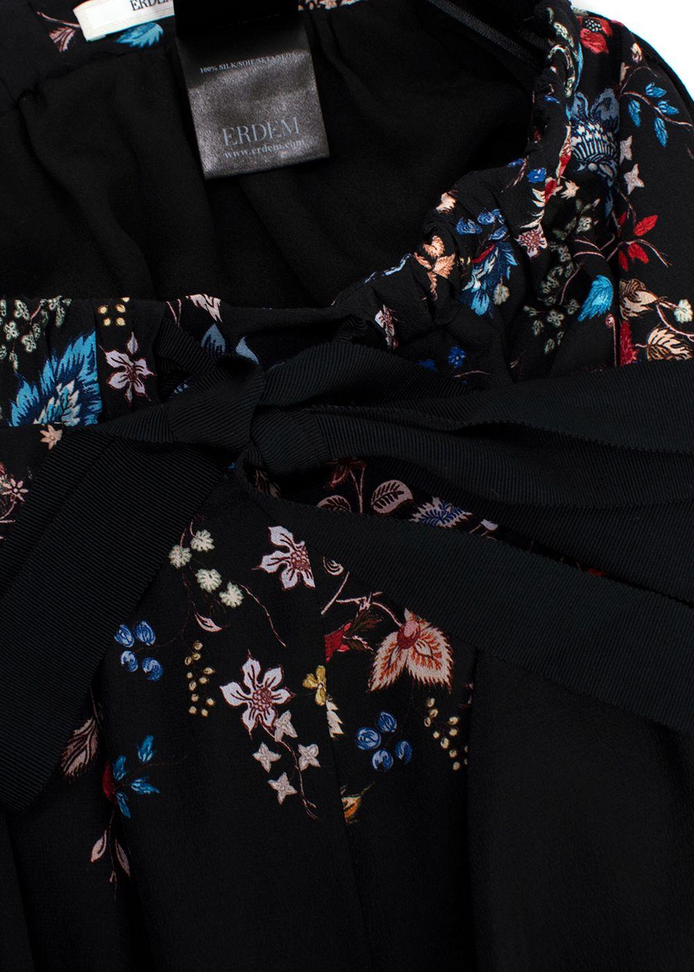 Erdem high-waisted floral-print Silk Pants