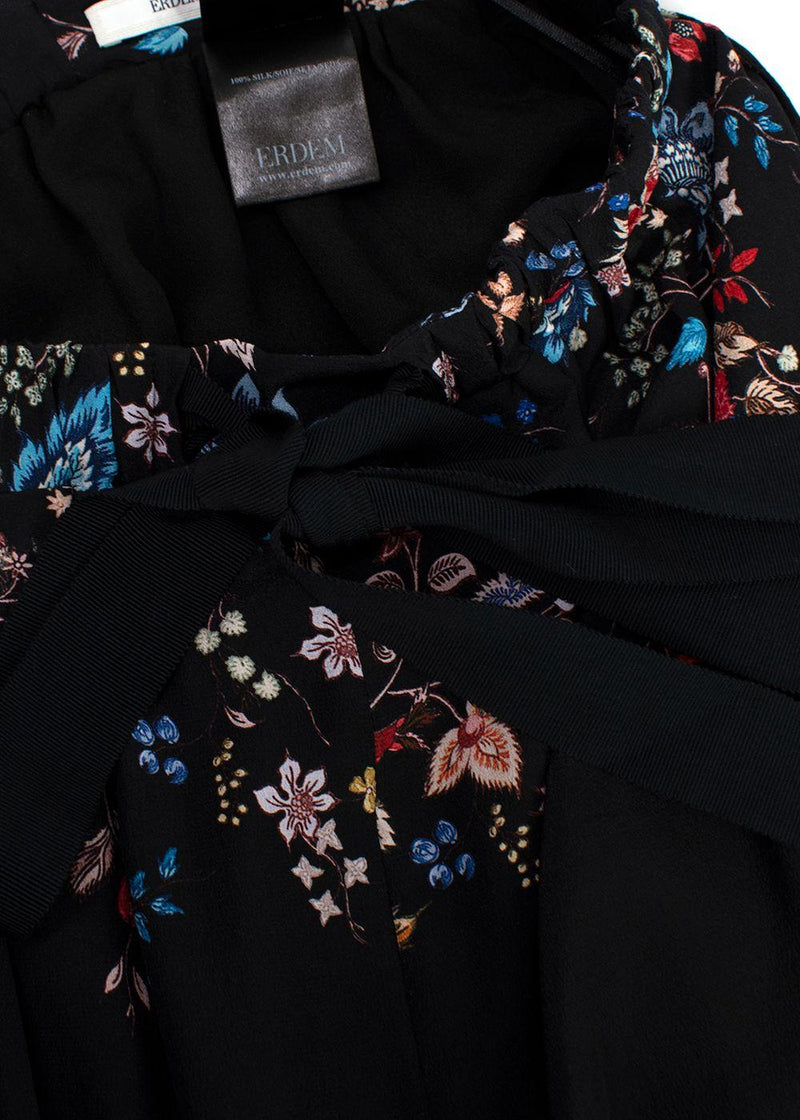 Erdem high-waisted floral-print Silk Pants