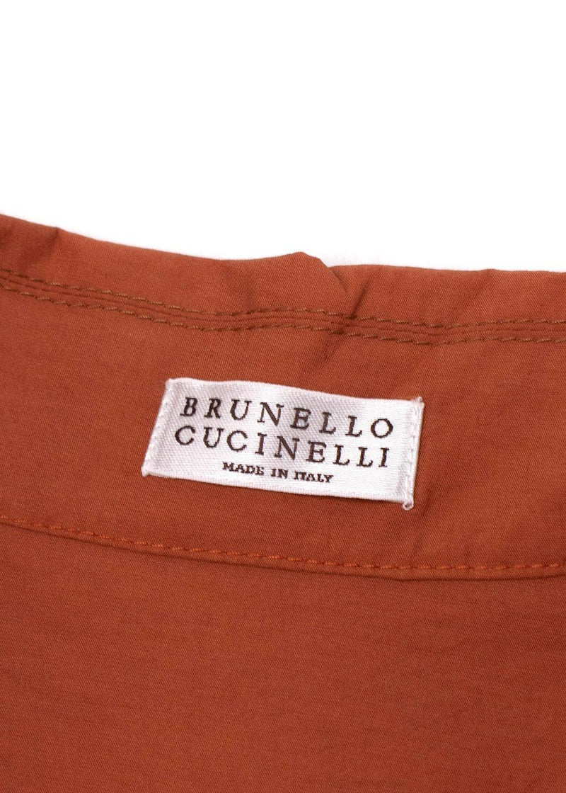 Brunello Cucinelli Burnt Orange Playsuit