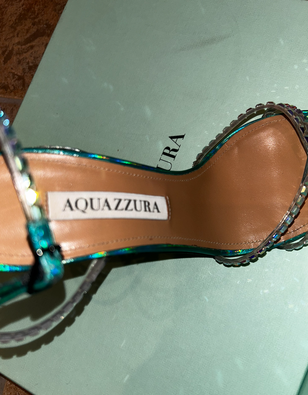 Crystal Embellished Dance Plexi Sandals