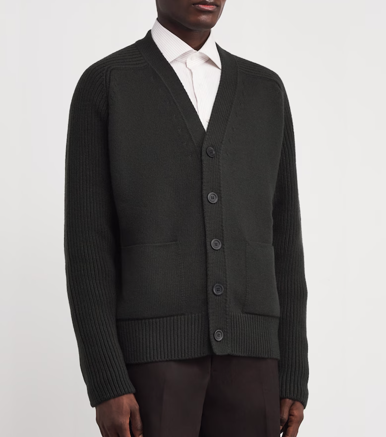 Johnstons Of Elgin Cashmere Ribbed Cardigan