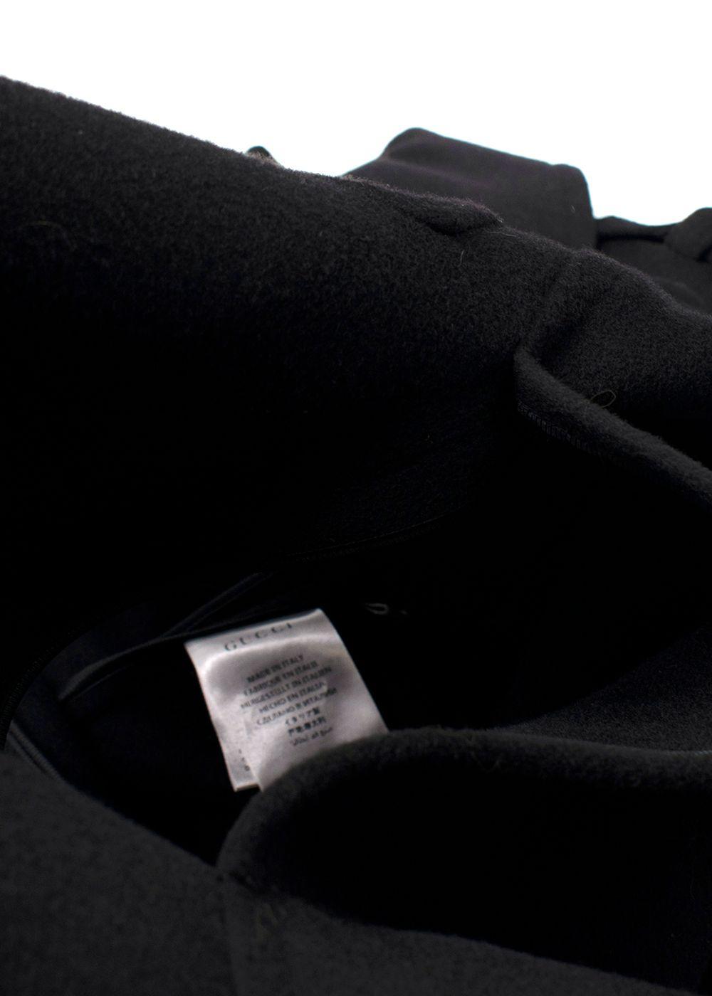 Gucci Black Cape with Floral Embroidery
