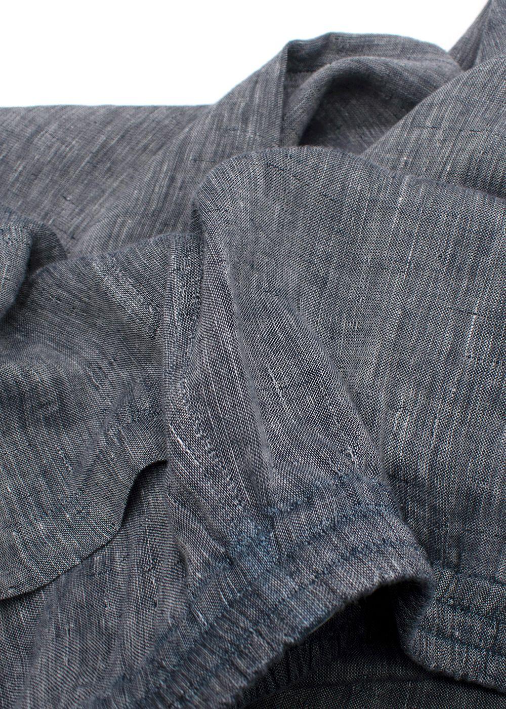 Dior Blue Linen Wide Leg Trousers