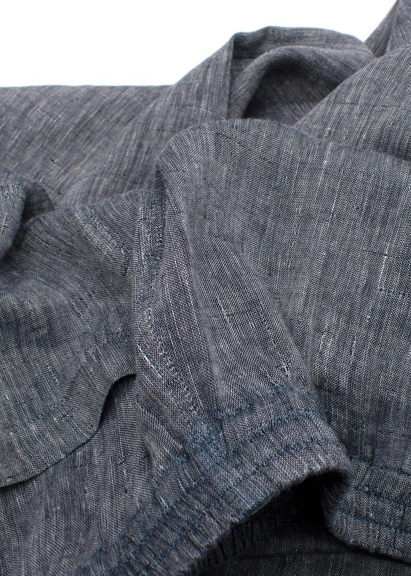 Dior Blue Linen Wide Leg Trousers