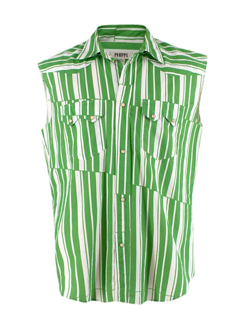 Phipps Tectonic Striped Cotton Poplin Rockhound Shirt