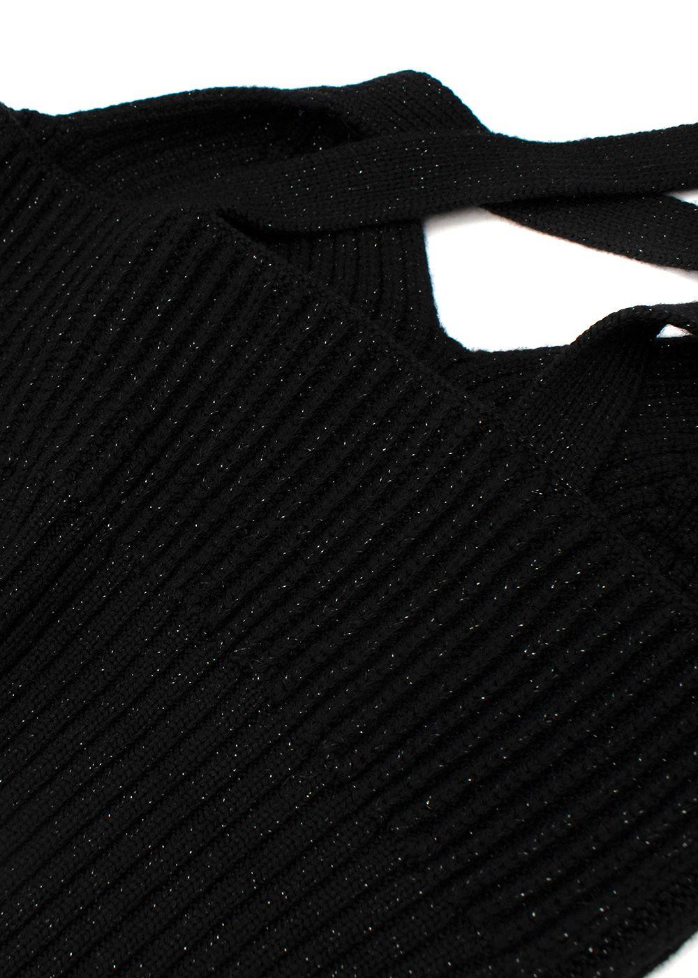 Bottega Veneta Black Sparkle Knitted Vest