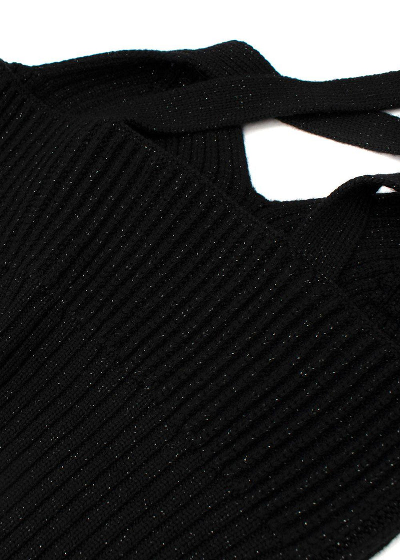 Bottega Veneta Black Sparkle Knitted Vest