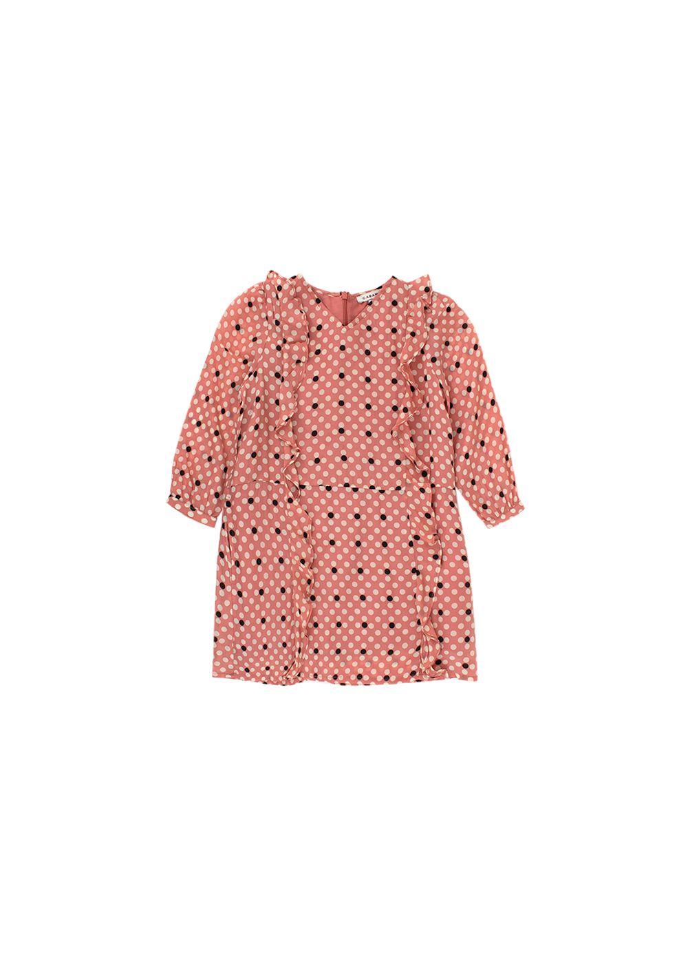 Kids 4Y Spotted Ruffled Dress