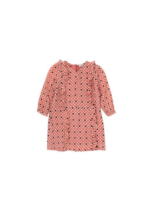 Kids 4Y Spotted Ruffled Dress