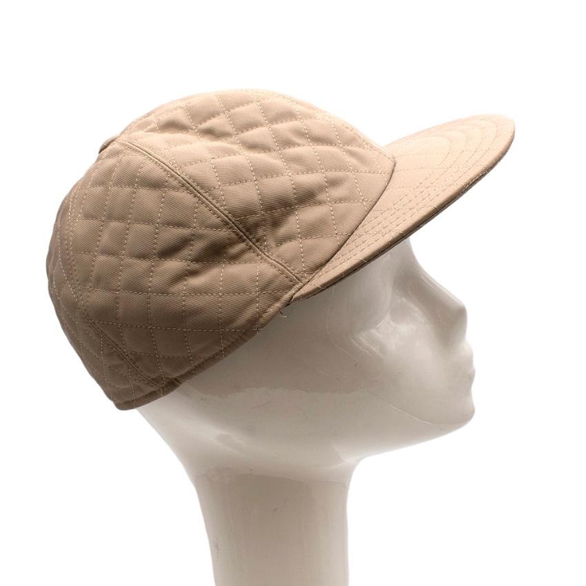 Bates Beige Cotton Blend Quilted Cap