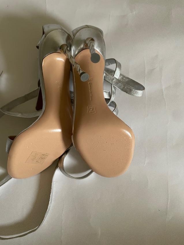 Gianvito Rossi Folie Metallic Anklewrap Sandal